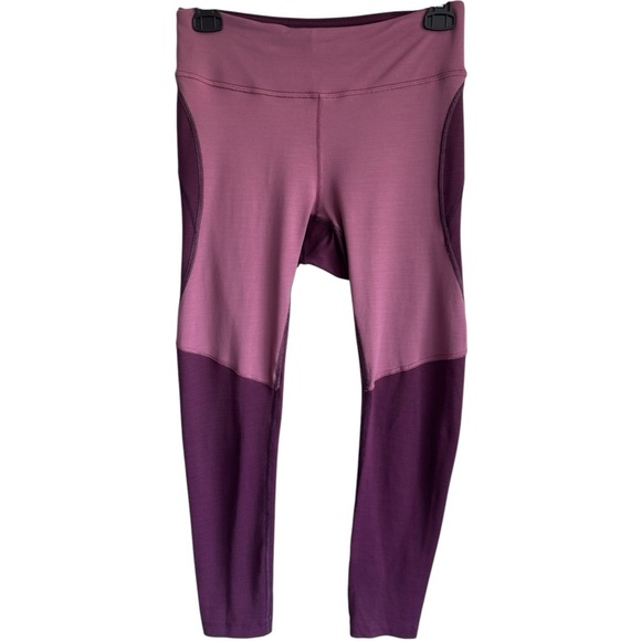 OUTDOOR VOICES Move Free 7/8 Legging Color Block Pinot Kalamata Yoga Pant Medium - Picture 2 of 5